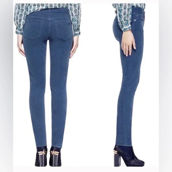 Tory Burch  “Super Skinny Jean” Corduroy Pants in Teal size 26 - Picture 8 of 8